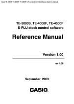 TE-3000S TE-4000F TE-4500F S-PLU stock control software reference